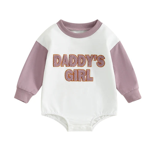 Daddys Girl Two Tone Rompers (5 Colors) - PREORDER