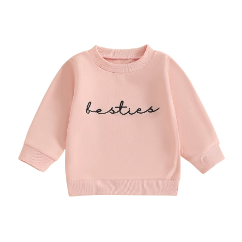 Besties Embroidered Matching Pullovers (2 Colors) - PREORDER