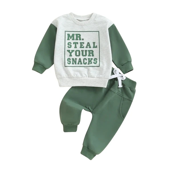 Mr Steal Your Snacks Two Tone Jogger Outfits (4 Colors) - PREORDER