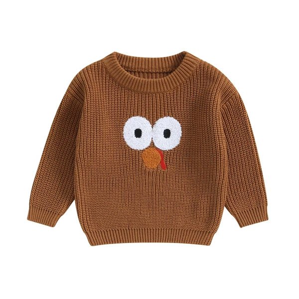 Thanksgiving Turkey Knit Sweaters (4 Colors) - PREORDER