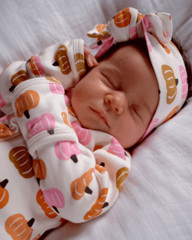 Organic Bow | Pink Pumpkin Patch - PREORDER