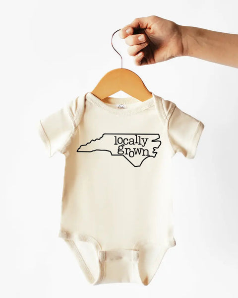 Locally Grown Cotton Bodysuit or Tee | North Carolina - PREORDER