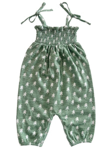 Smocked Ruffle Jumpsuit | Tree - PREORDER
