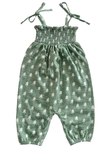 Smocked Ruffle Jumpsuit | Tree - PREORDER