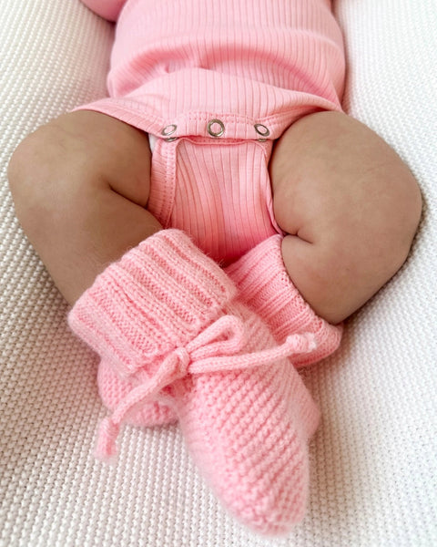 Knit Booties | Pink - PREORDER