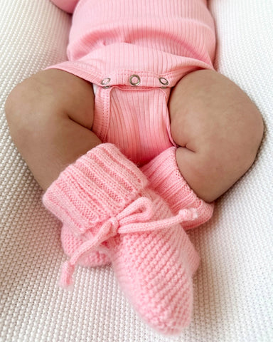 Knit Booties | Pink - PREORDER