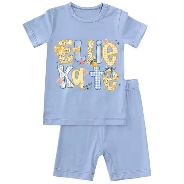 Print *CUSTOM* Bamboo Top & Shorts Set | 15 Colors - PREORDER