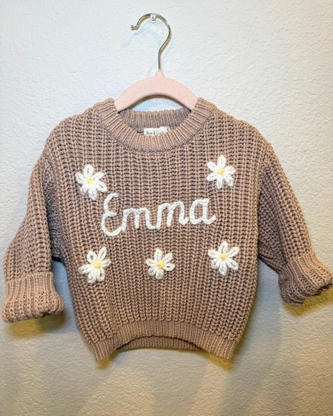 Yarn *CUSTOM* Name Chunky Knit Sweater | 11 Colors