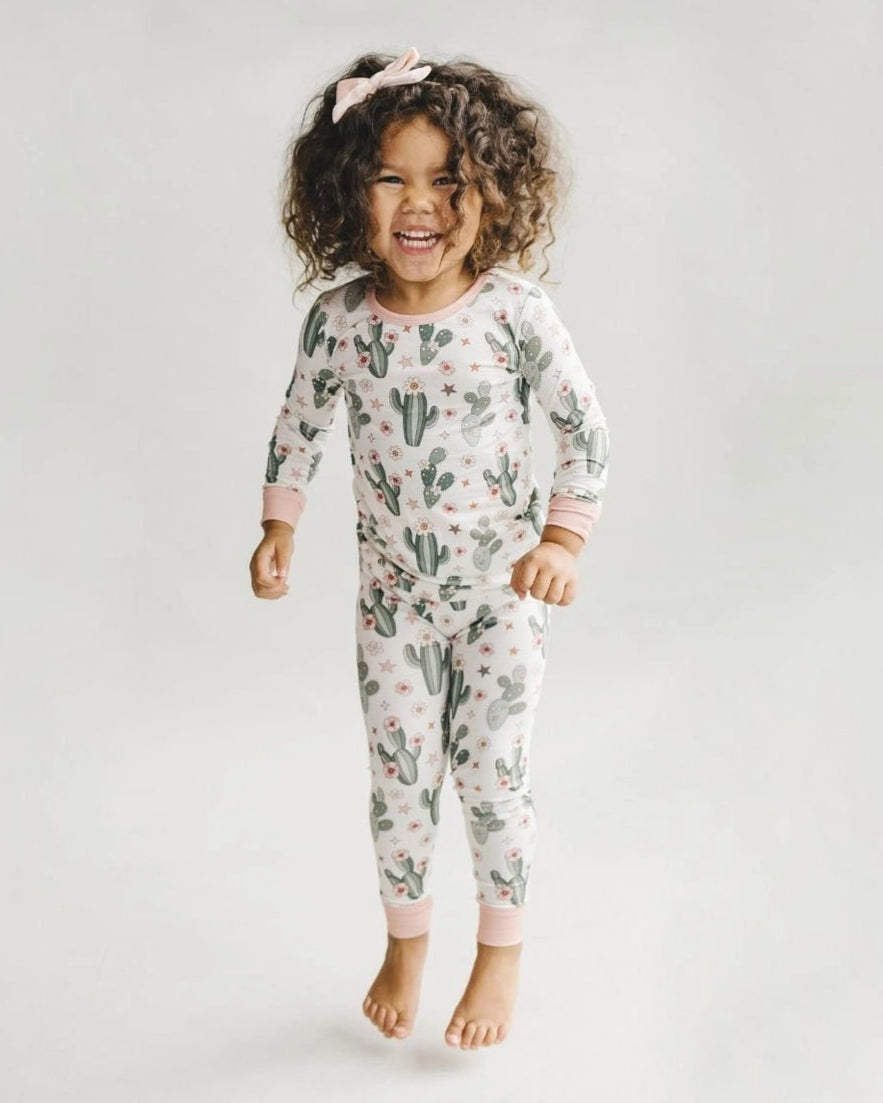 Bamboo Top & Pants Set | Cactus Flowers - PREORDER