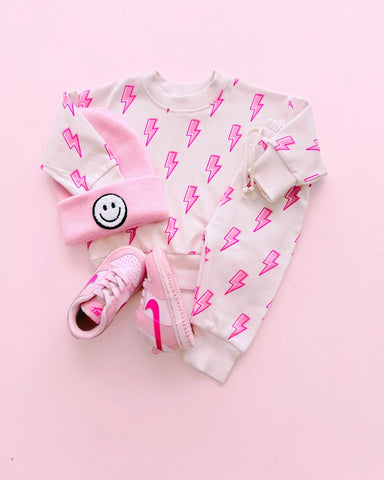 Top & Pants Set | Pink Bolts - PREORDER