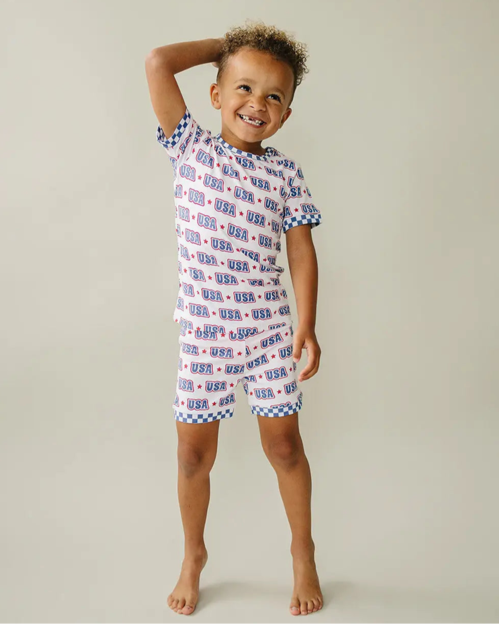 Bamboo Top & Shorts Set | USA - PREORDER