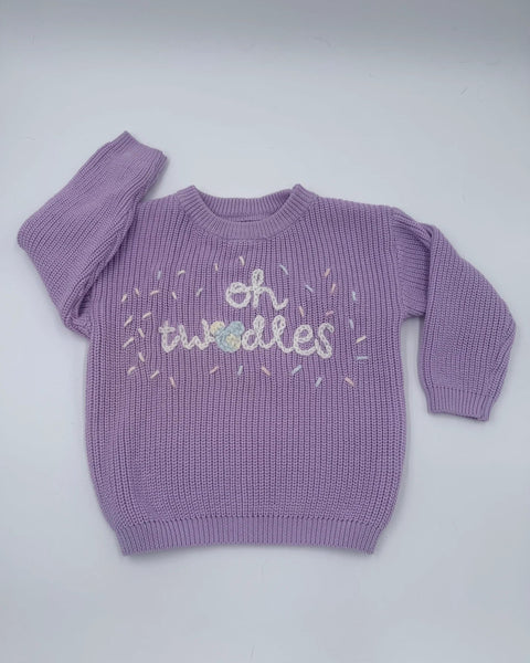 Yarn *CUSTOM* Name Chunky Knit Sweater | 11 Colors