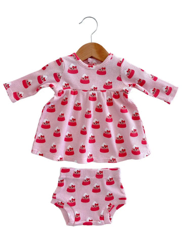 Waffle Simple Dress & Bloomer | Miss Candy Corn - PREORDER