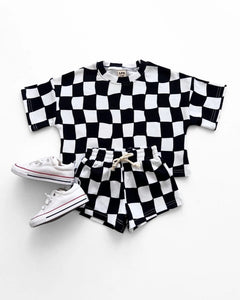 Top & Shorts Set | Wavy Checkered - PREORDER