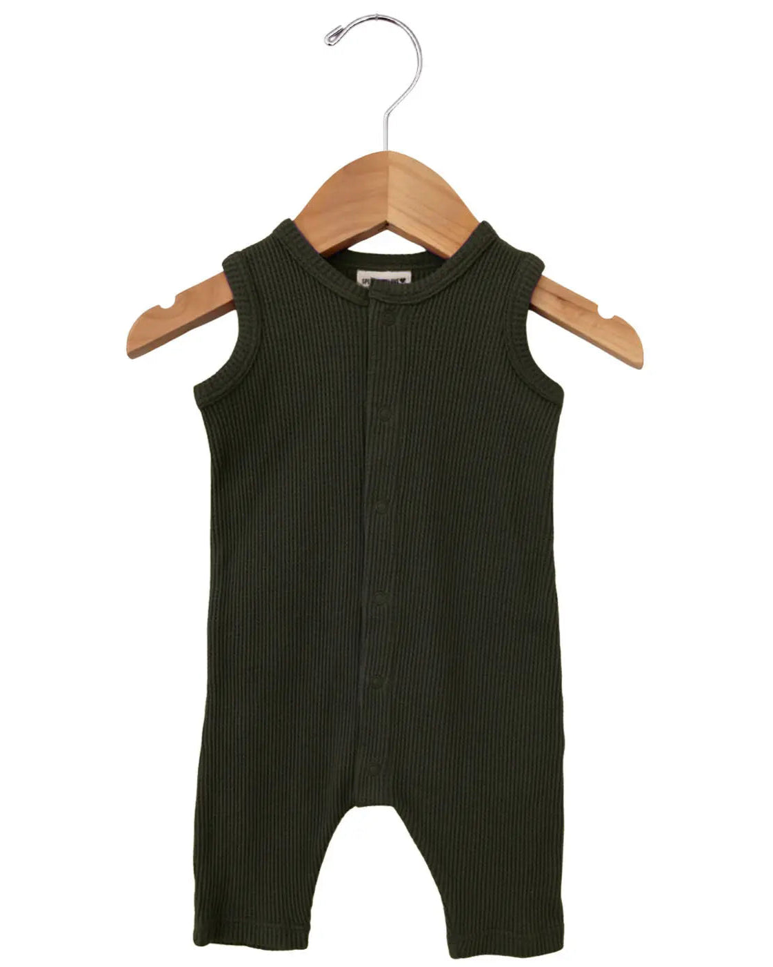 Waffle Tank Easy Romper | Forest - PREORDER
