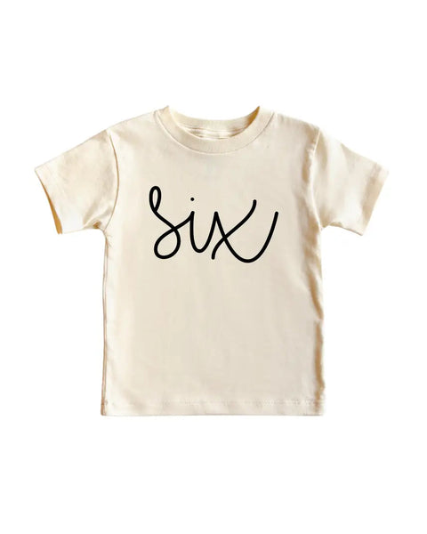 Cotton Bodysuit or Tee | Birthday SIX - PREORDER
