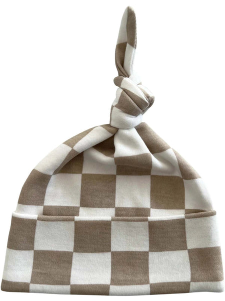 Beanie Hat | Tiramisu Checkerboard - PREORDER