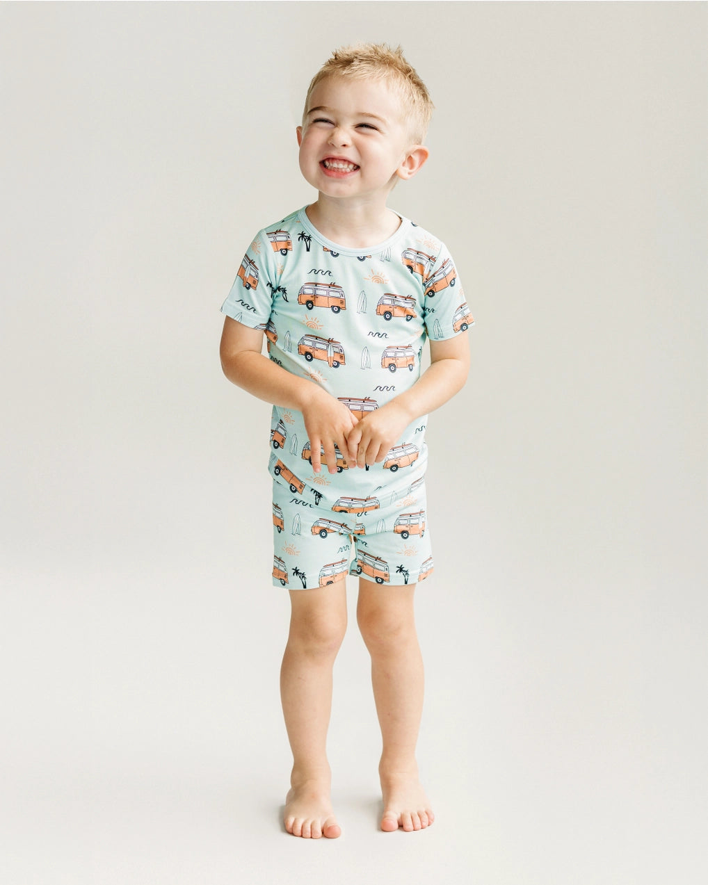 Bamboo Top & Shorts Set | Retro Beach - PREORDER