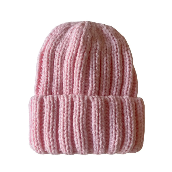 Baby's First Hat | Chunky Knit Pink Sugar - PREORDER