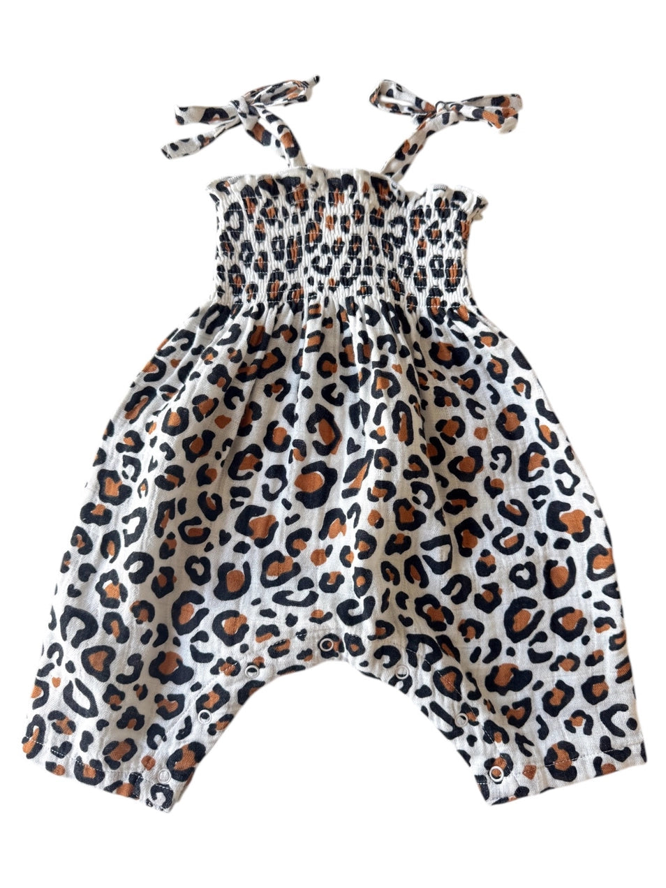 Smocked Ruffle Jumpsuit | Leopard - PREORDER