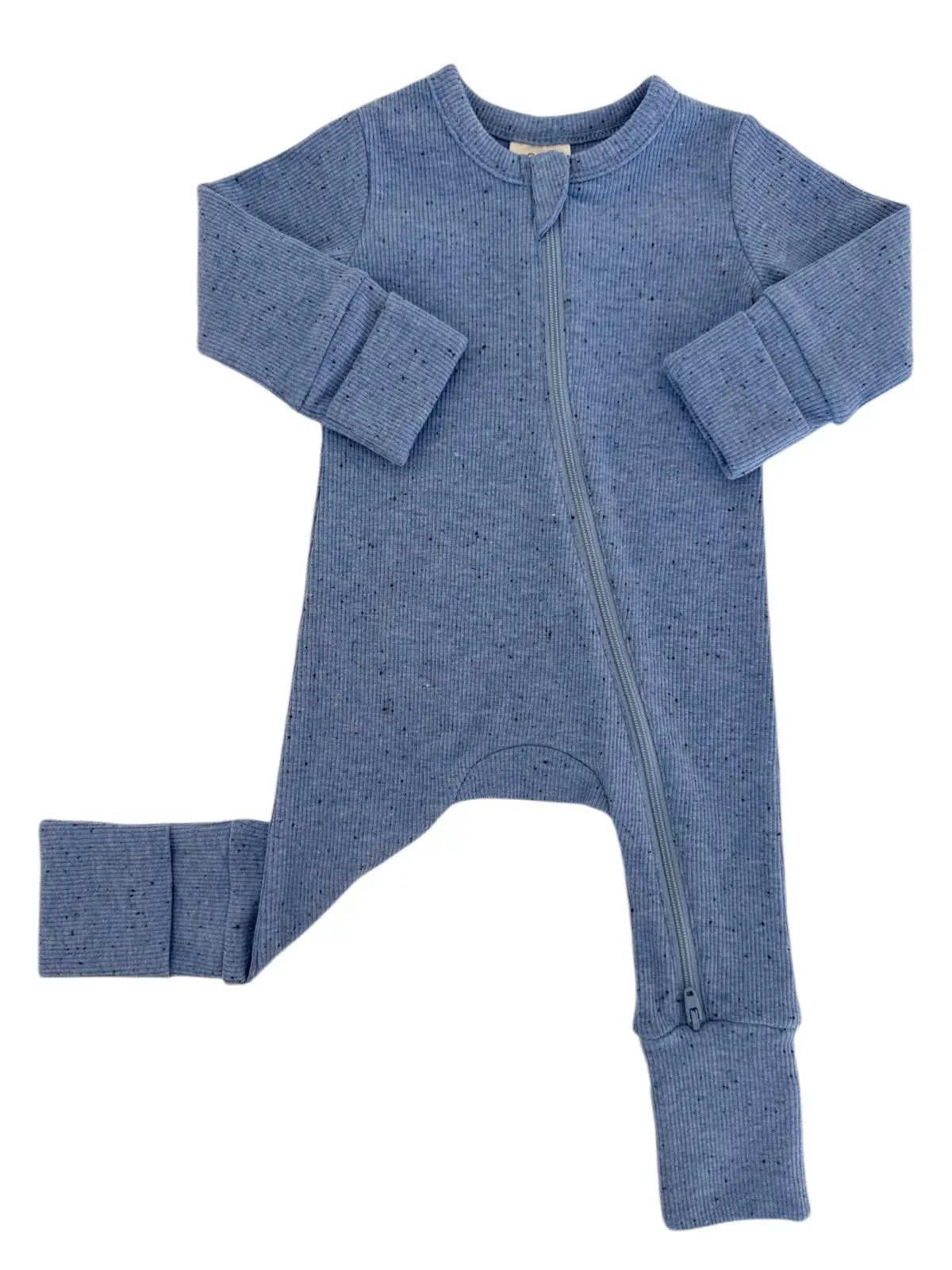 Speckle Zip Romper | Blue - PREORDER