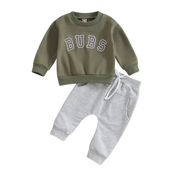 BUBS Embroidered Jogger Outfits (5 Colors) - PREORDER