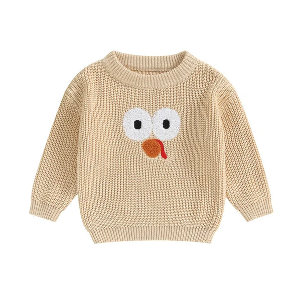 Thanksgiving Turkey Knit Sweaters (4 Colors) - PREORDER