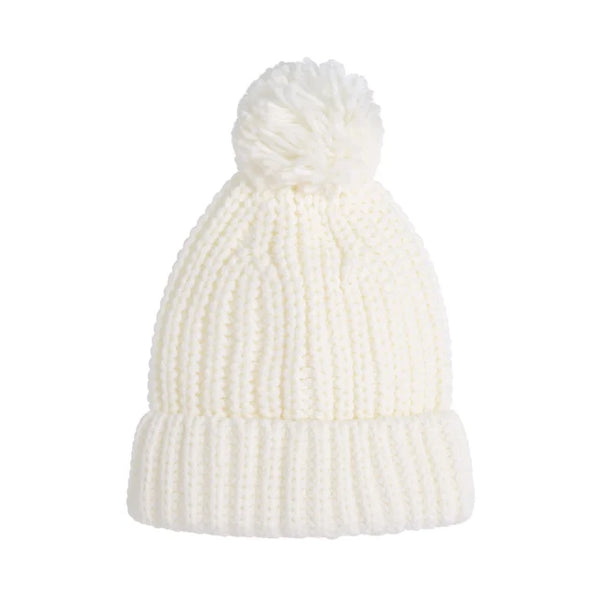 Solid Knit Pom Hats (6 Colors) - PREORDER