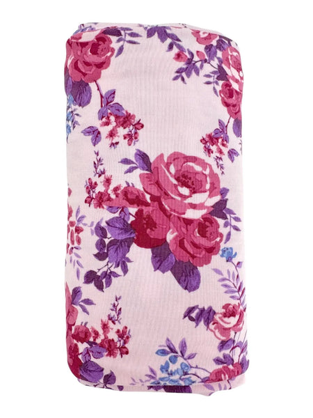Stretch Swaddle Blanket | Violet Rose - PREORDER