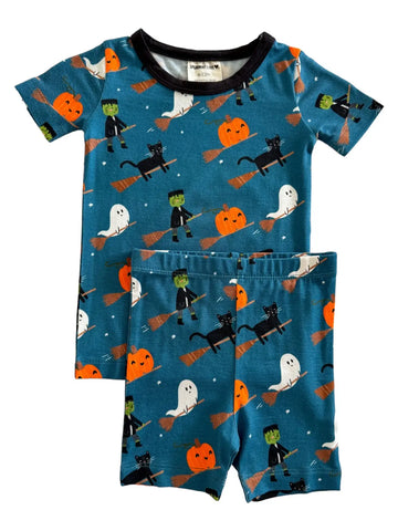 Top & Shorts Set | Midnight Broomstick Friends - PREORDER