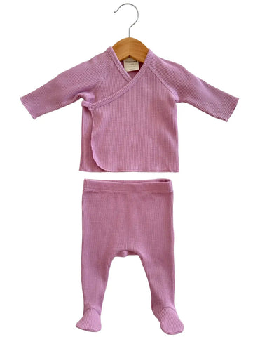 Waffle Kimono & Pant Set | Lavender - PREORDER