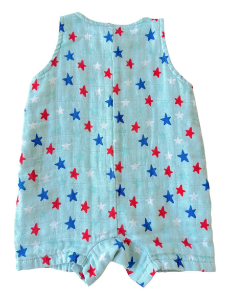 USA Stars Tank Shortie Romper | Blue - PREORDER
