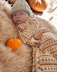 Gown | Orange Pumpkin Stripe - PREORDER