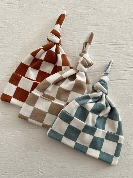 Beanie Hat | Blueberry Muffin Checkerboard - PREORDER