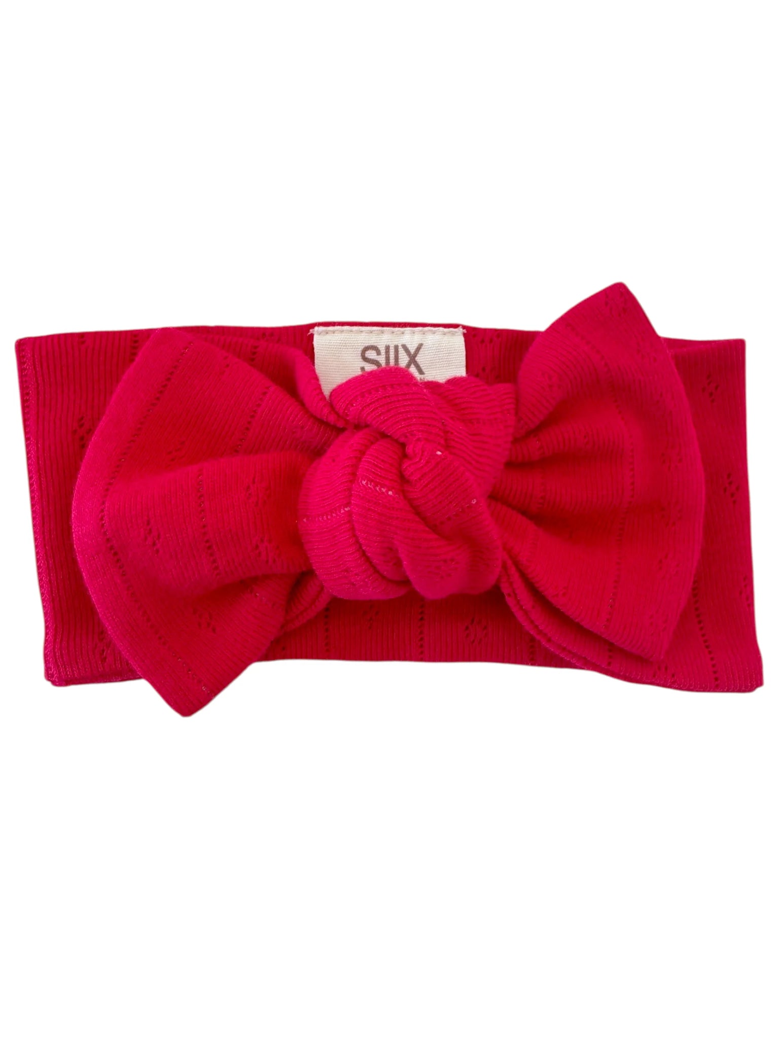 Organic Pointelle Bow | Red - PREORDER