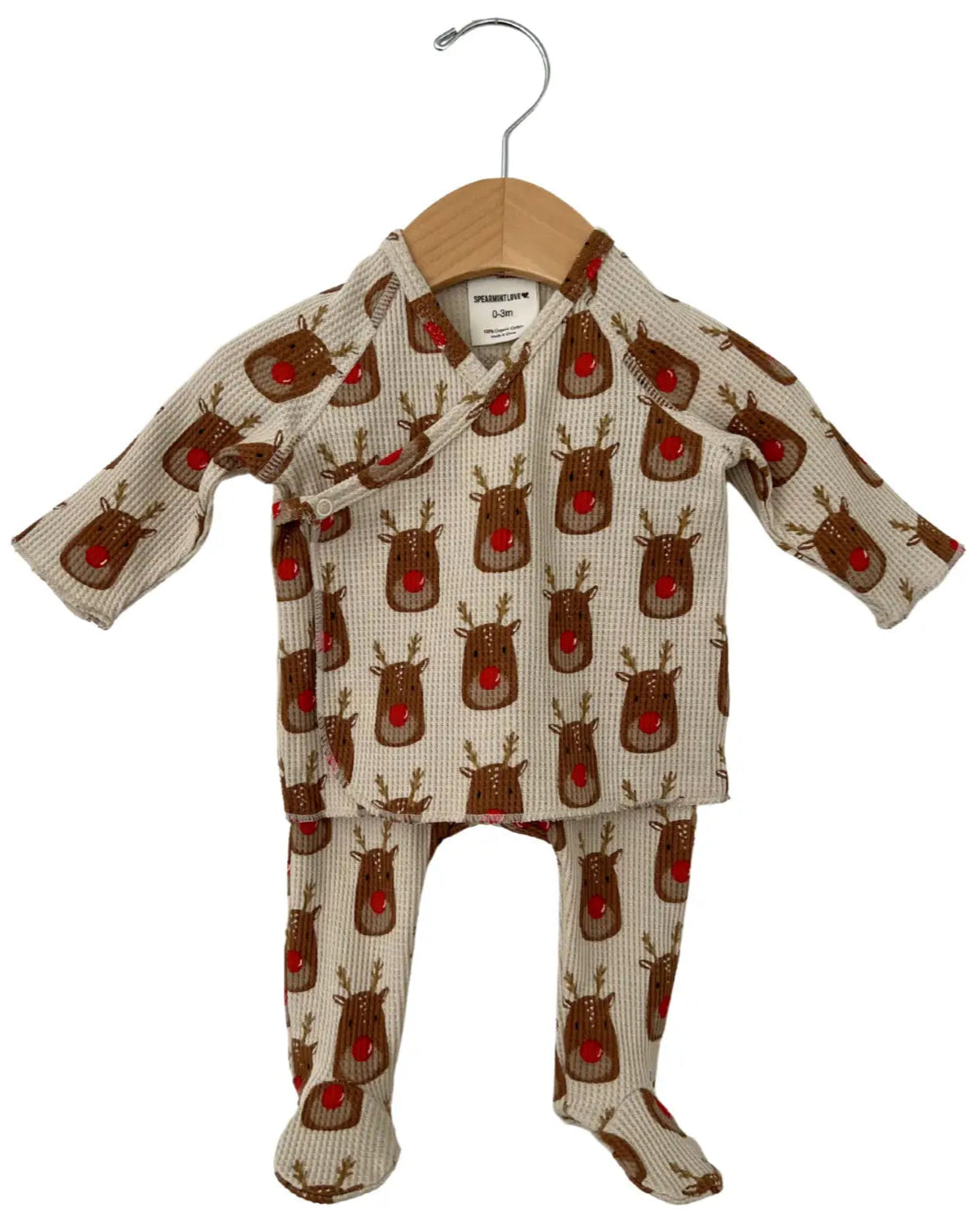 Waffle Kimono & Pant Set | Reindeer - PREORDER
