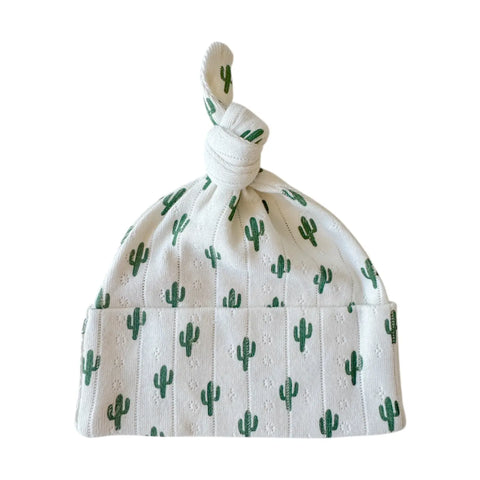 Organic Pointelle Beanie | Cactus - PREORDER