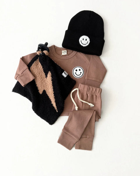 Lightening Bolt Plush Lovey | Mocha - PREORDER