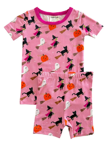 Top & Shorts Set | Pink Broomstick Friends - PREORDER