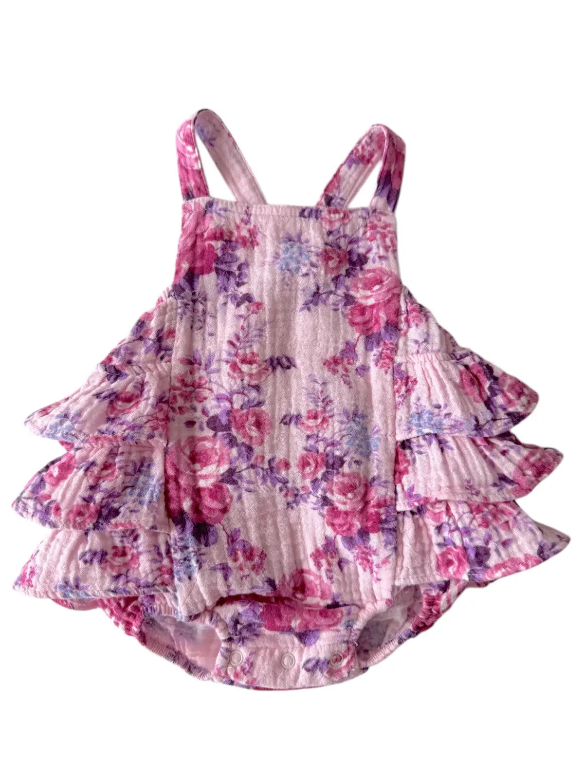 Ruffle Romper | Violet Rose - PREORDER