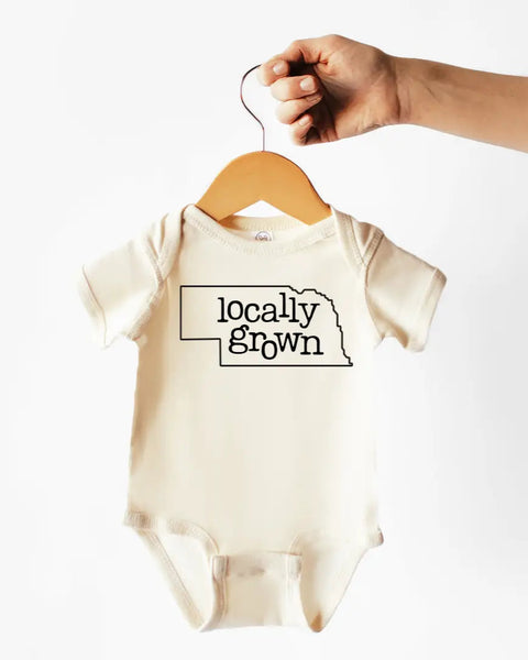 Locally Grown Cotton Bodysuit or Tee | Nebraska - PREORDER