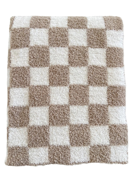 Phufy® Bliss Checkerboard Blanket | Cocoa - PREORDER