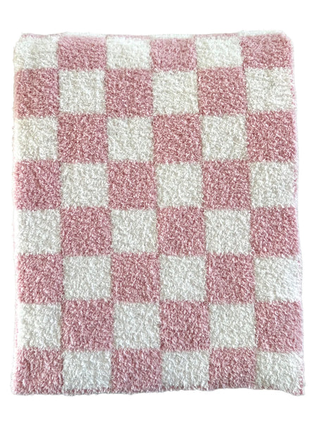 Phufy® Bliss Checkerboard Blanket | Strawberry - PREORDER