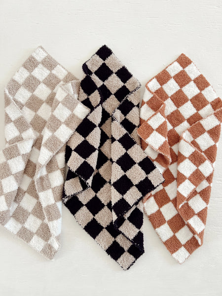 Phufy® Bliss Checkerboard Mini Blanket | Nutmeg - PREORDER