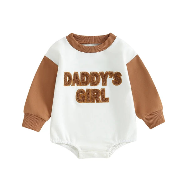 Daddys Girl Two Tone Rompers (5 Colors) - PREORDER