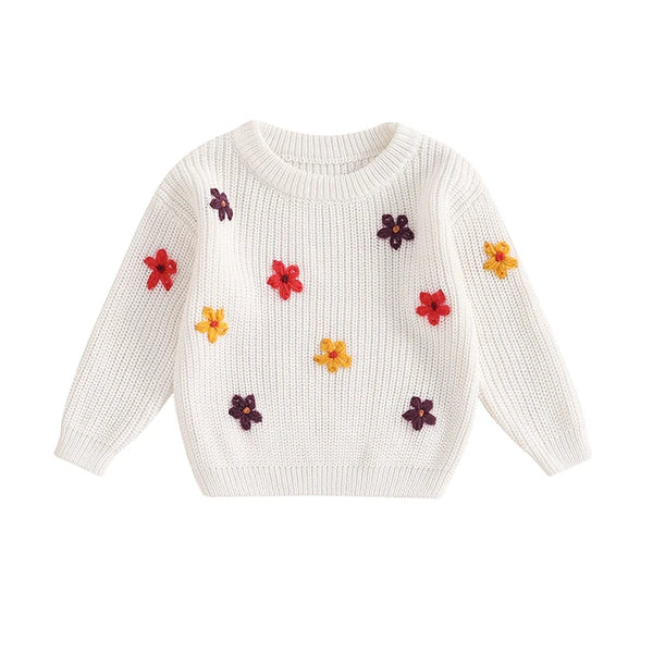 Fall Daisies Knit Sweaters (5 Colors) - PREORDER