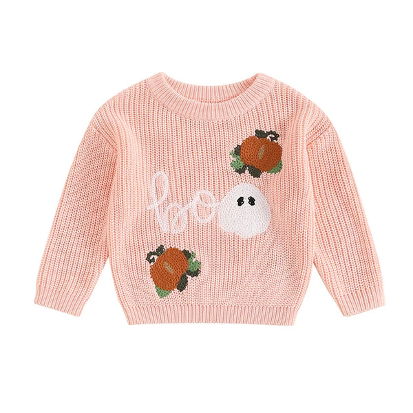 Ghosts & Pumpkins BOO Knit Sweaters (6 Colors) - PREORDER