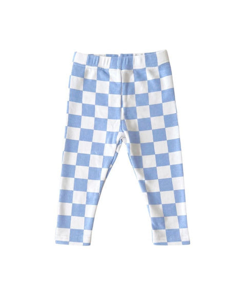 Checkered Leggings | Blue - PREORDER