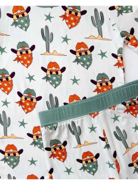 Bamboo Top & Shorts Set | Smiley Cowboy - PREORDER