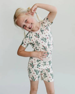 Bamboo Top & Shorts Set | Cactus Flowers - PREORDER